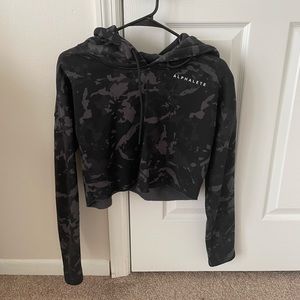 Alphalete Camo Cropped Hoodie | Size L